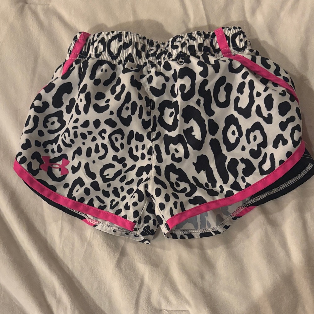 4T Leopard Print Shorts with Pink Accents